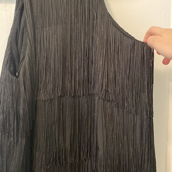Black Fringe Top - Picture 2 of 6